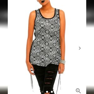Sugar Skull Laced Tank sz XL